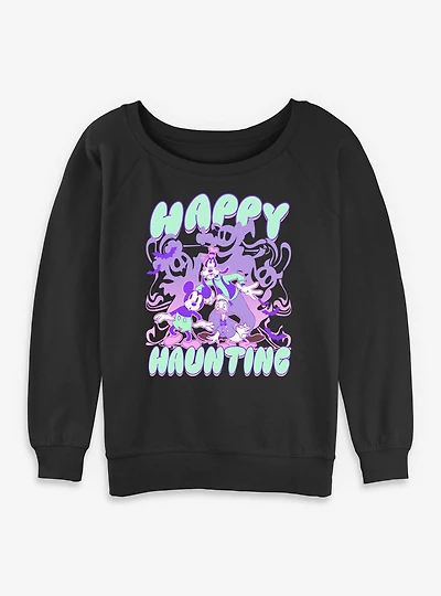 Disney Mickey Mouse & Friends Happy Haunting Womens Slouchy Sweatshirt
