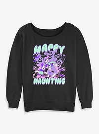 Disney Mickey Mouse & Friends Happy Haunting Womens Slouchy Sweatshirt