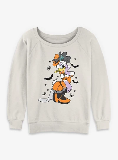 Disney Daisy Duck Spooky Vibes Womens Slouchy Sweatshirt