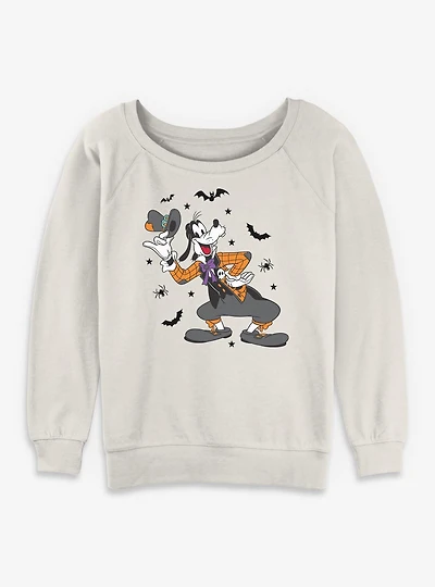 Disney Goofy Spooky Vibes Womens Slouchy Sweatshirt