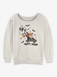 Disney Goofy Spooky Vibes Womens Slouchy Sweatshirt