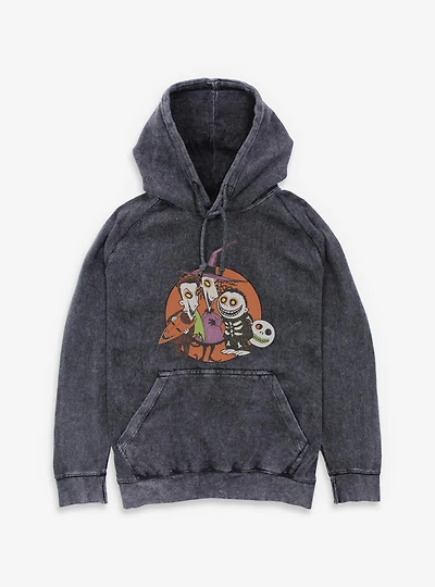 The Nightmare Before ChristmasTroublemakers Trio Lock Shock Barrel Mineral Wash Hoodie