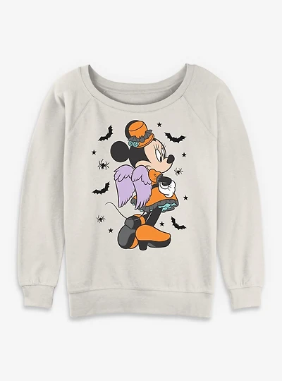 Disney Minnie Mouse Spooky Vibes Womens Slouchy Sweatshirt