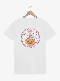 Disney Winnie The Pooh Piglet Very Hard To Be Brave Spooky T-Shirt