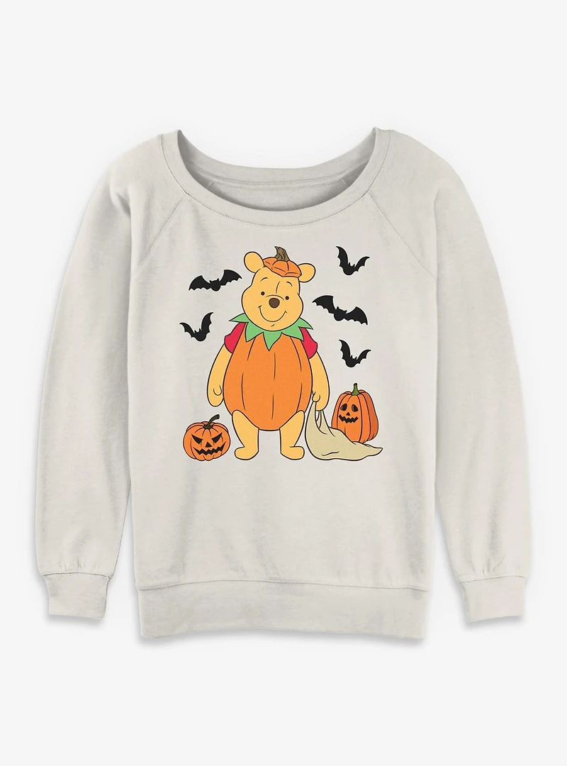 Disney Winnie The Pooh Spooky Pumpkin Womens Slouchy Sweatshirt
