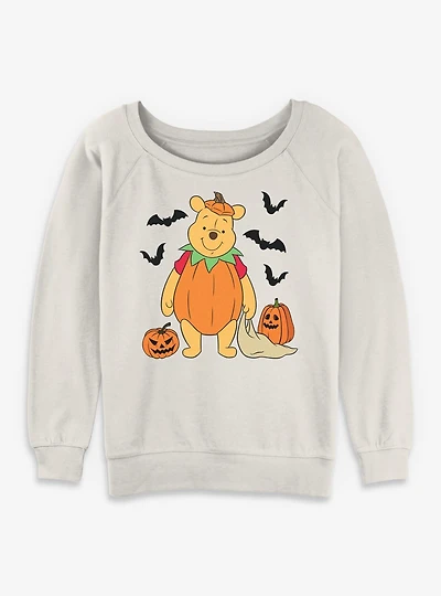 Disney Winnie The Pooh Spooky Pumpkin Womens Slouchy Sweatshirt