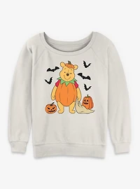 Disney Winnie The Pooh Spooky Pumpkin Womens Slouchy Sweatshirt