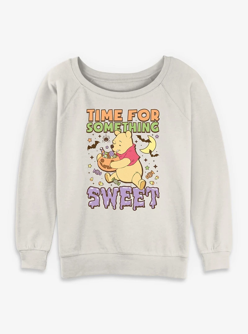 Disney Winnie The Pooh Spooky Time For Something Sweet Womens Slouchy Sweatshirt