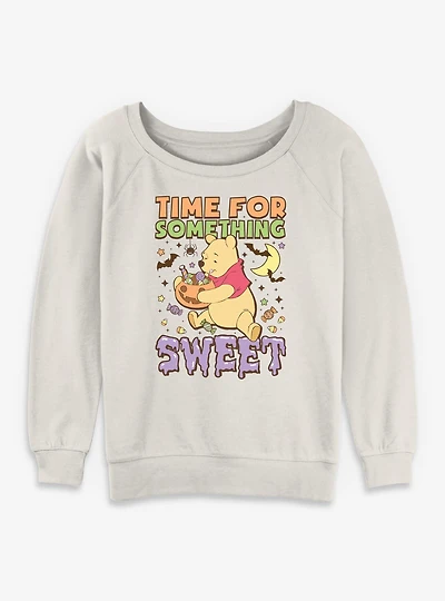 Disney Winnie The Pooh Spooky Time For Something Sweet Womens Slouchy Sweatshirt