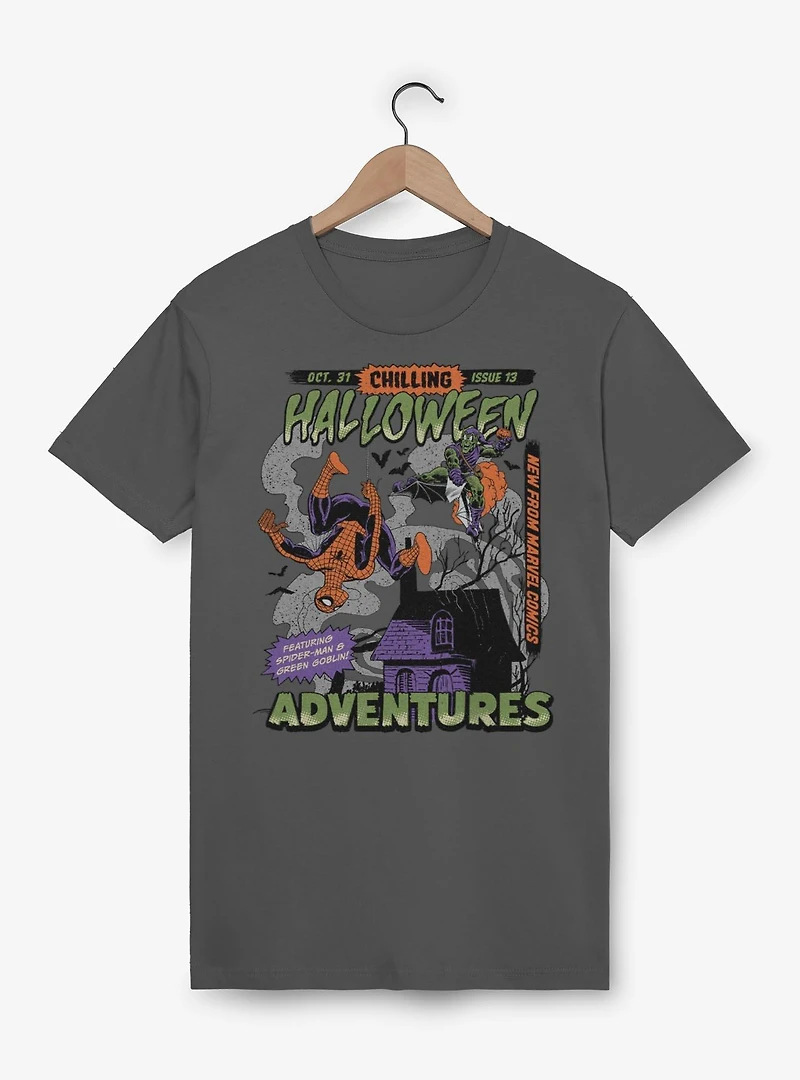 Marvel Spider-Man Chilling Halloween Adventures Comic Style Cover T-Shirt