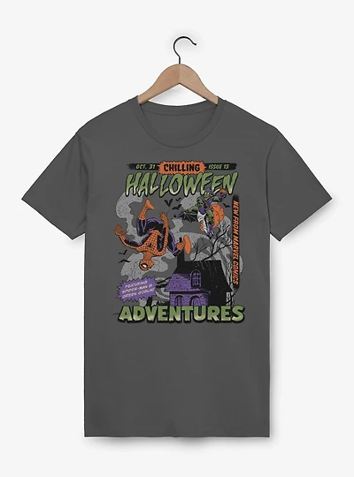 Marvel Spider-Man Chilling Halloween Adventures Comic Style Cover T-Shirt