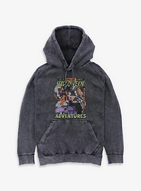 Marvel Spider-Man Chilling Halloween Adventures Comic Style Cover Mineral Wash Hoodie