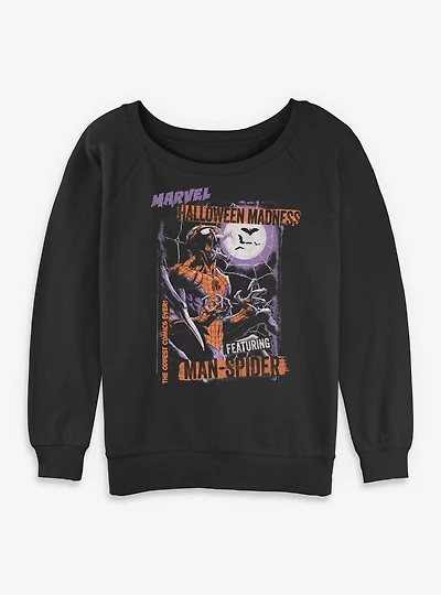 Marvel Spider-Man Halloween Madness Comic Style Cover Womens Slouchy Sweatshirt