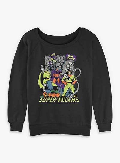 Marvel Super Villains Halloween Womens Slouchy Sweatshirt
