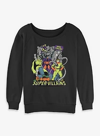 Marvel Super Villains Halloween Womens Slouchy Sweatshirt