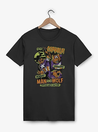 Marvel Captain America Capwolf Comic Style Cover T-Shirt