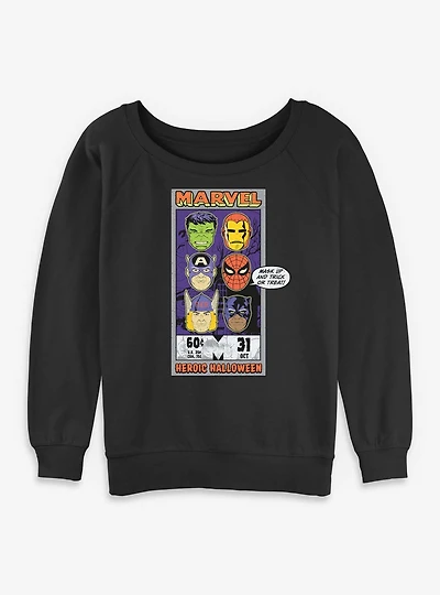 Marvel Heroic Halloween Womens Slouchy Sweatshirt