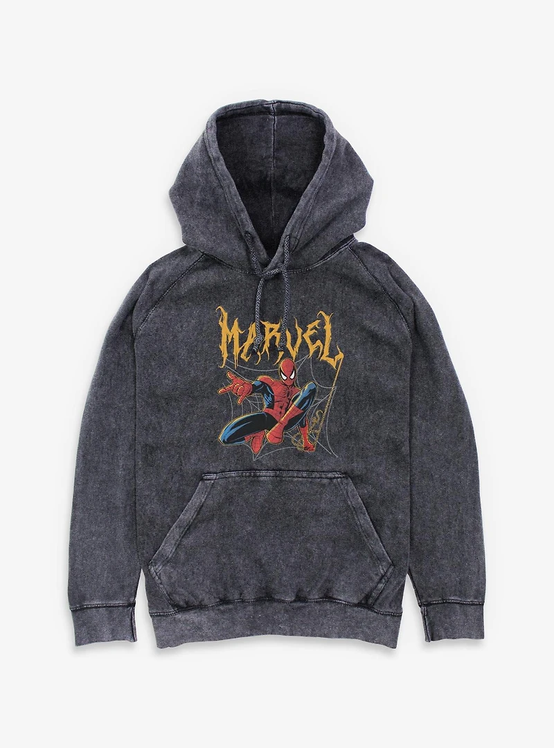 Marvel Spider-Man Spooky Spider Swing Mineral Wash Hoodie