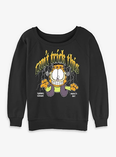 Garfield Can't Trick This Spooky Season Womens Slouchy Sweatshirt