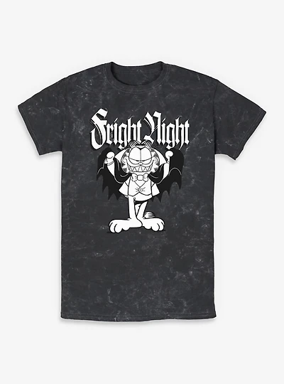 Garfield Fright Night Vampire  Mineral Wash T-Shirt
