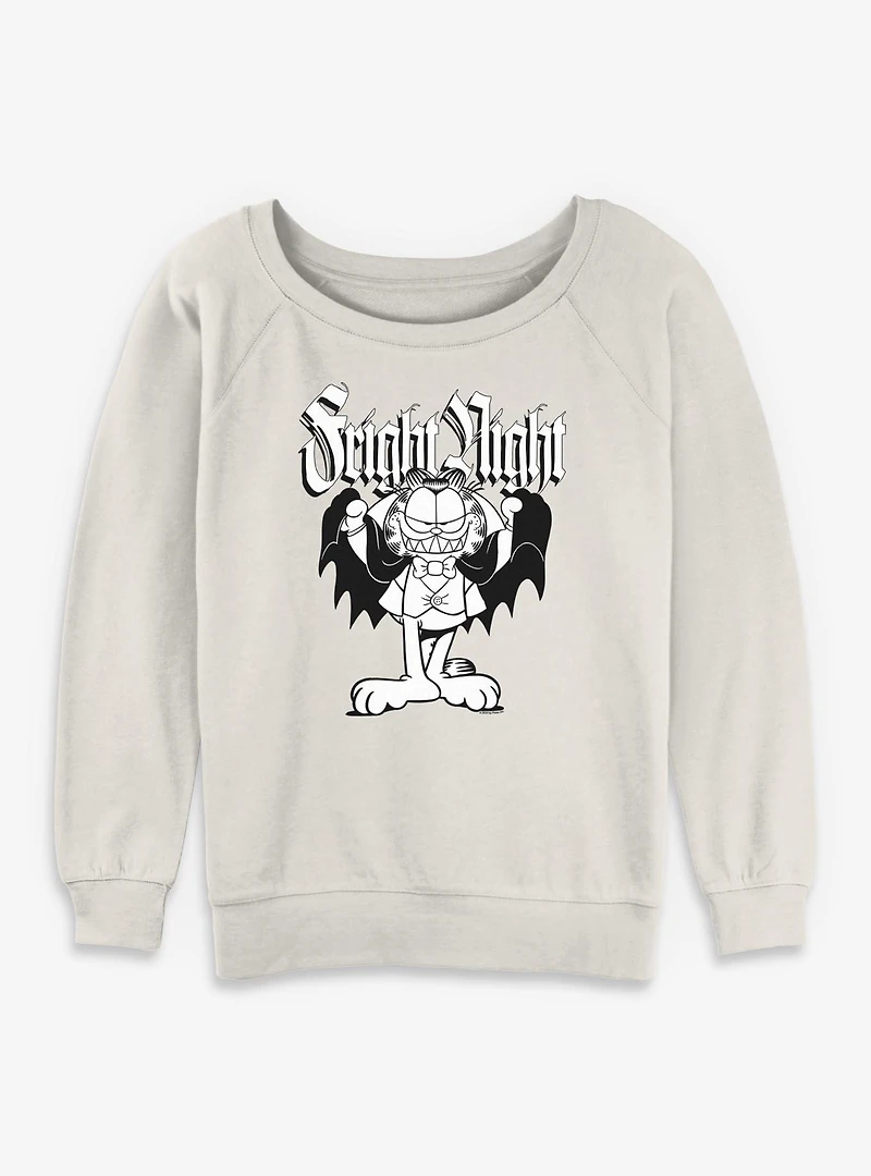 Garfield Fright Night Vampire  Womens Slouchy Sweatshirt