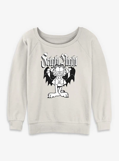 Garfield Fright Night Vampire  Womens Slouchy Sweatshirt
