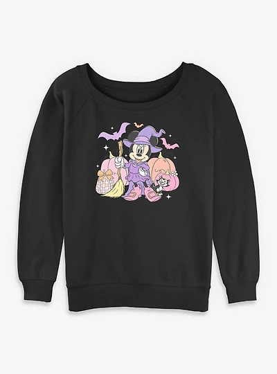 Disney Minnie Mouse Haunted Womens Slouchy Sweatshirt