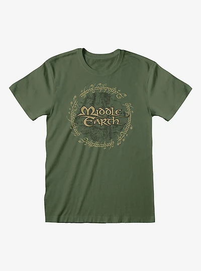 the Lord of Rings Middle Earth T-Shirt Olive