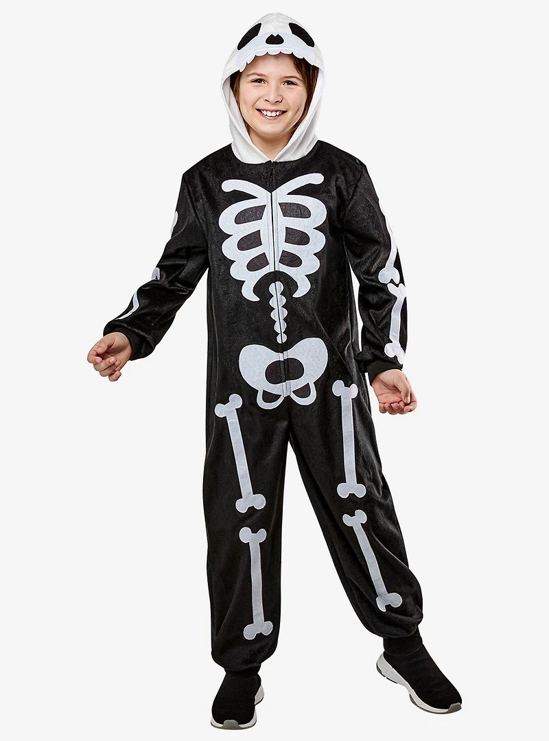 Skeleton Zipsters Youth Costume