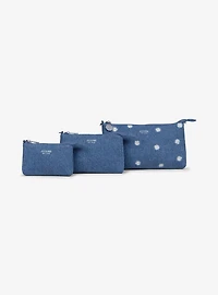 JuJuBe Denim and Daisies 3-piece Pouch Set