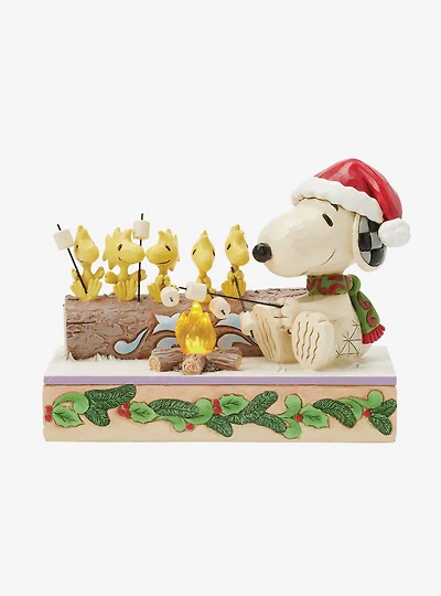 Peanuts Snoopy and Woodstocks Christmas Camping LED Figurine