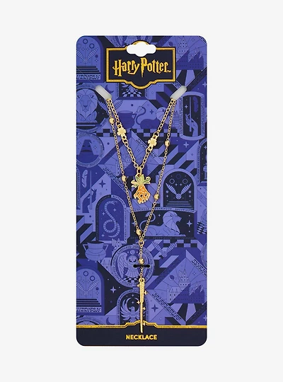 Harry Potter Mandrake and Wand Layered Necklace - BoxLunch Exclusive