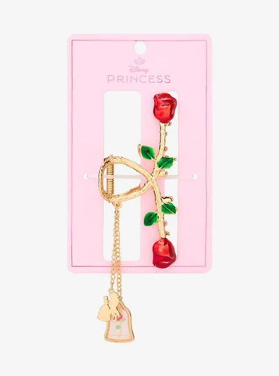 Disney Beauty and the Beast Belle Rose Dangling Claw Clip — BoxLunch Exclusive