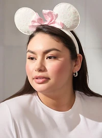 Loungefly Disney Minnie Mouse Polka Dot Bows White Ears - BoxLunch Exclusive