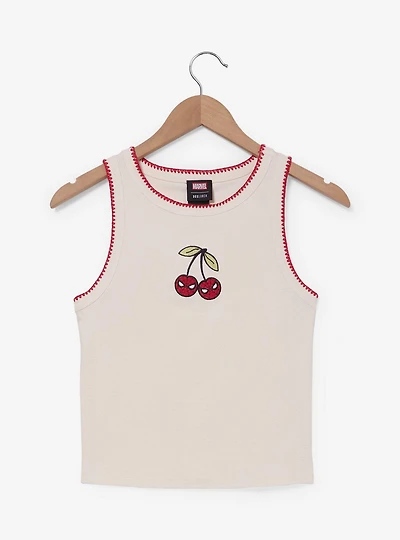 Marvel Spider-Man Cherries Embroidered Women's Tank Top - BoxLunch Exclusive