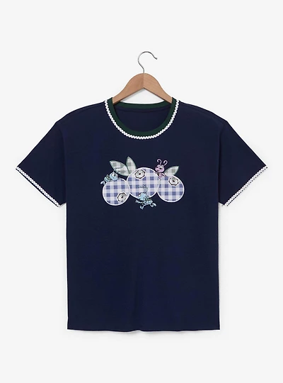 Disney Pixar A Bug's Life Blueberry Gingham Women's Plus T-Shirt — BoxLunch Exclusive