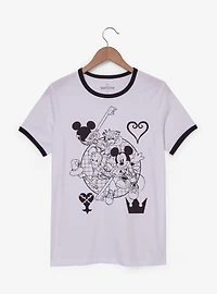 Disney Kingdom Hearts Tonal Group Portrait Women's T-Shirt - BoxLunch Exclusive