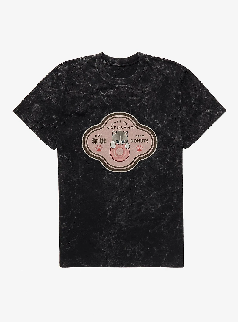 Mofusand Cafe De Mineral Wash T-Shirt