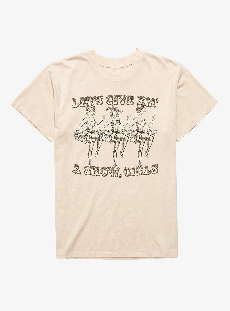 Let's Give 'Em A Show, Girls Mineral Wash T-Shirt