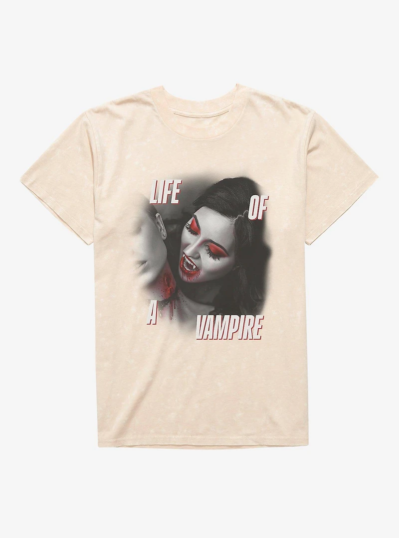 Life Of A Vampire Mineral Wash T-Shirt