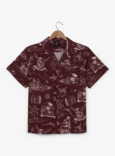 Disney Pirates of the Caribbean Icons Allover Print Woven Button-Up - BoxLunch Exclusive