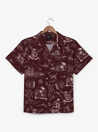 Disney Pirates of the Caribbean Icons Allover Print Woven Button-Up - BoxLunch Exclusive