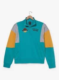 Disney Phineas & Ferb Perry The Platypus Women's Plus Quarter-Zip Crewneck - BoxLunch Exclusive