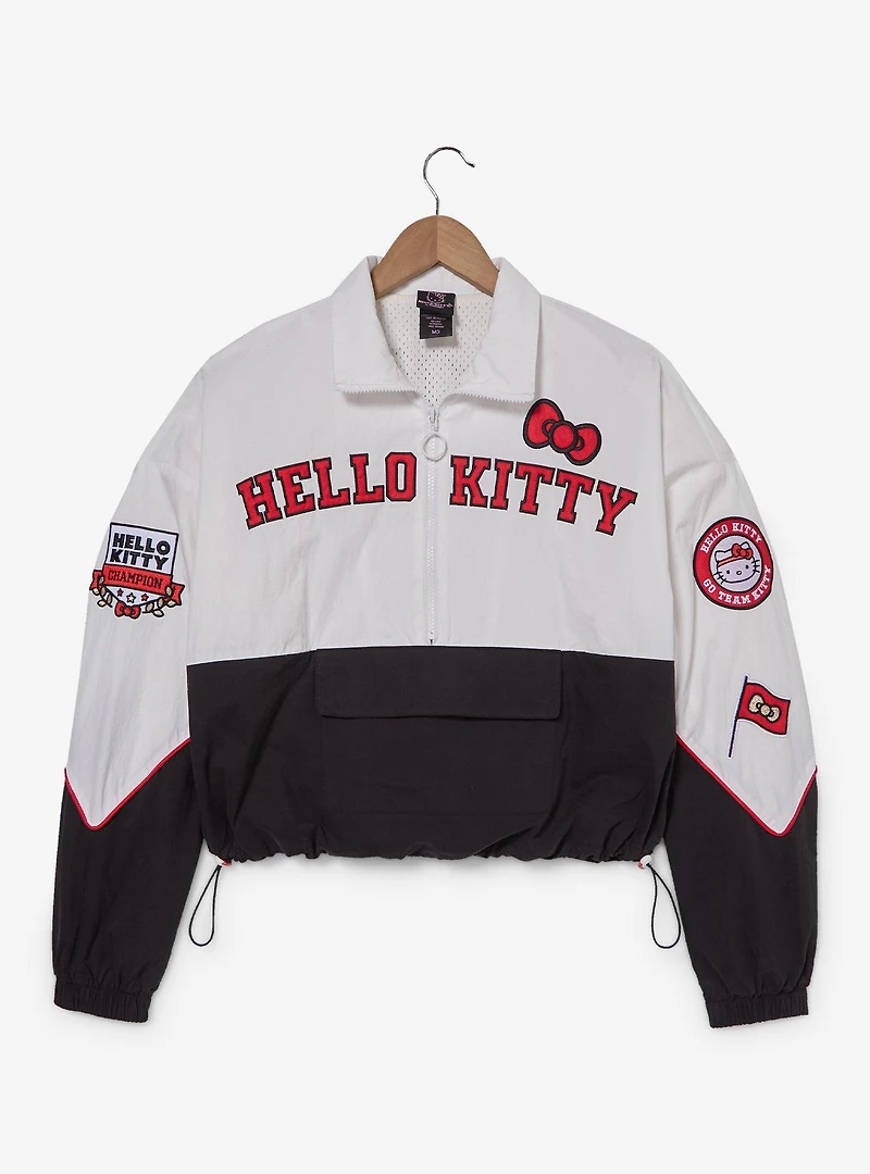 Sanrio Hello Kitty Icons Women's Plus Cropped Windbreaker - BoxLunch Exclusive