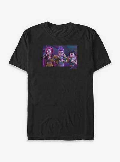 KPop Demon Hunters Huntrix Eating Noodles Big & Tall T-Shirt