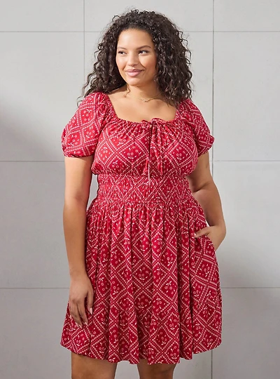 Marvel Spider-Man Cherries Bandanna Allover Print Plus Dress - Boxlunch Exclusive