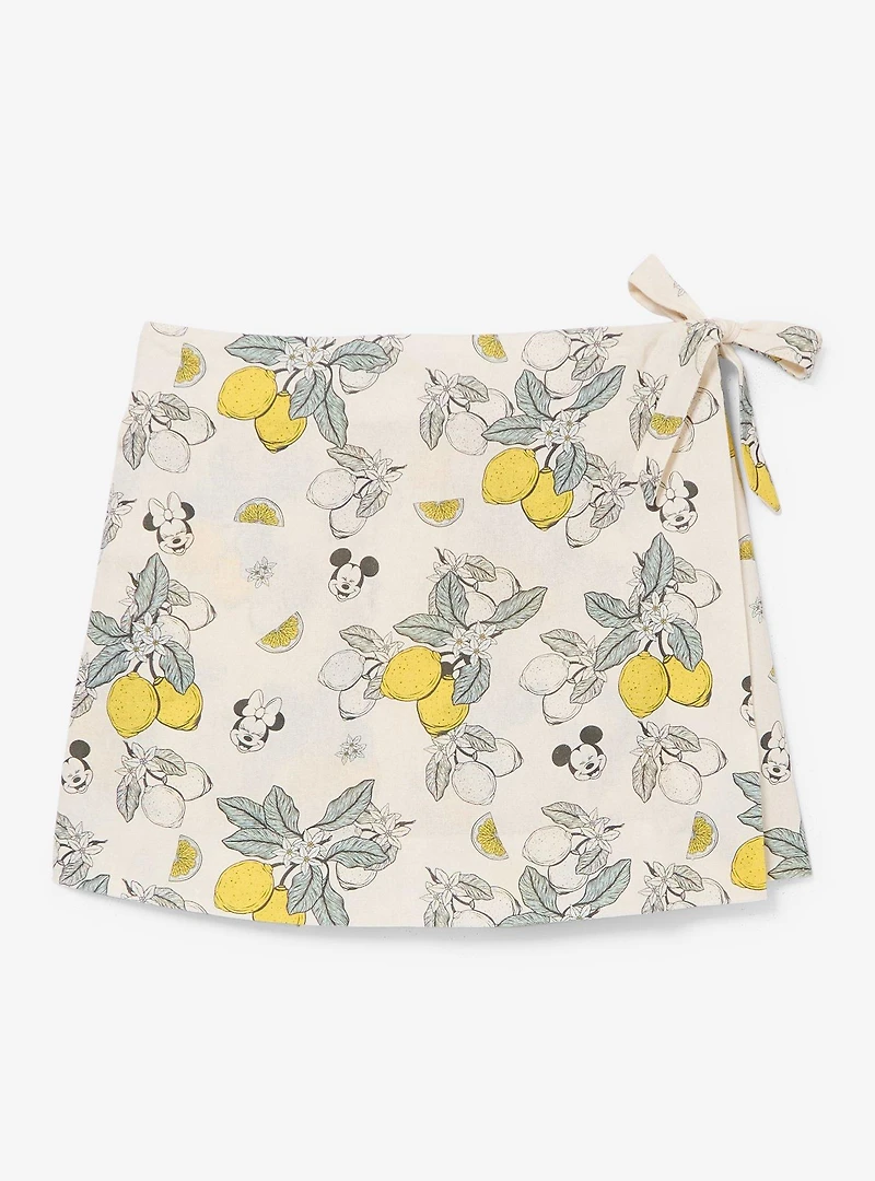 Disney Mickey & Minnie Lemons Allover Print Linen Skort - BoxLunch Exclusive