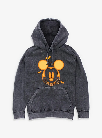 Disney Mickey Mouse Pumpkin Face Mineral Wash Hoodie