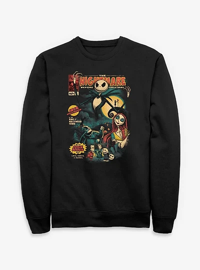 The Nightmare Before Christmas Comic Cover Style Sweatshirt
