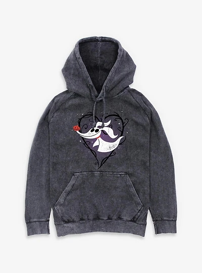 The Nightmare Before Christmas Zero Heart Mineral Wash Hoodie